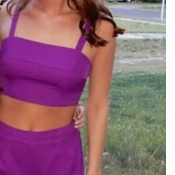 Lulus Tops - LuLu's Purple Tie Back Crop Top | Large | NWT